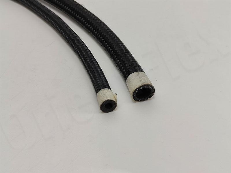 black braided fuel line
