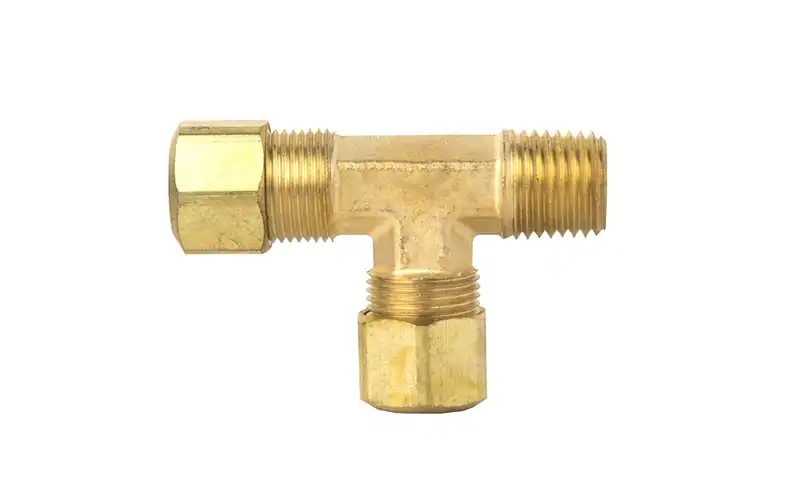 Brass Compression Male Run Tee